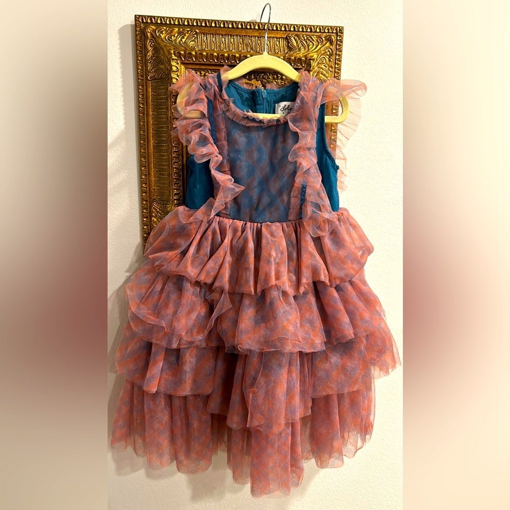 Lola + The Boys Plaid Ruffle dress
